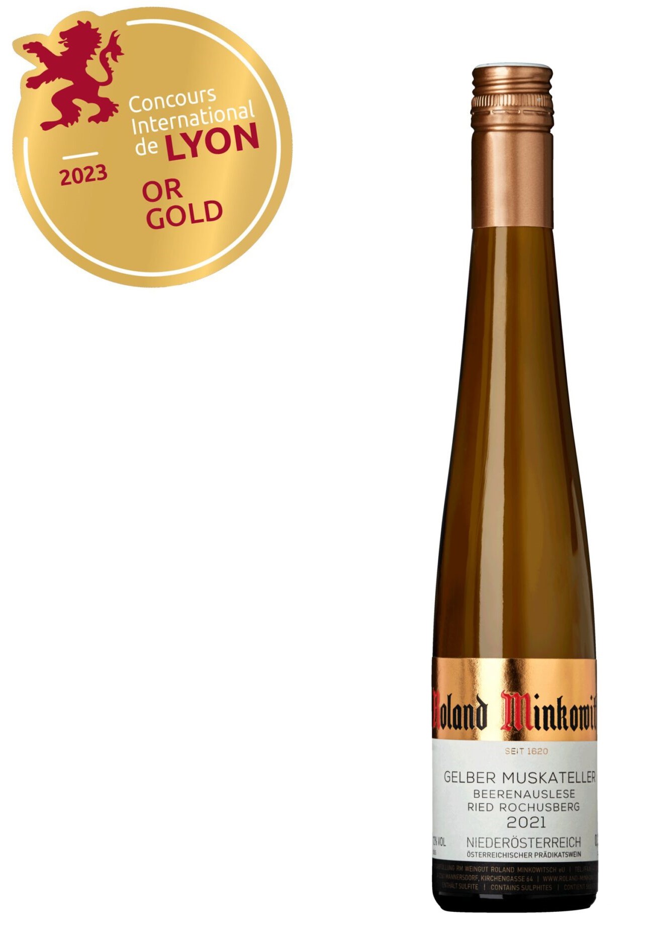 Minkowitsch Gelber Muskateller Beerenauslese Ried Rochusberg 2021 Minkowitsch Gelber Muskateller Beerenauslese Ried Rochusberg 2021